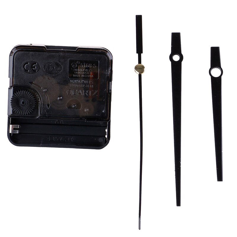 Klassieke hangende doe-het-zelf quartz horloge stille wandklok uurwerk quartz reparatie uurwerk klokmechanisme onderdelen met zwarte naalden