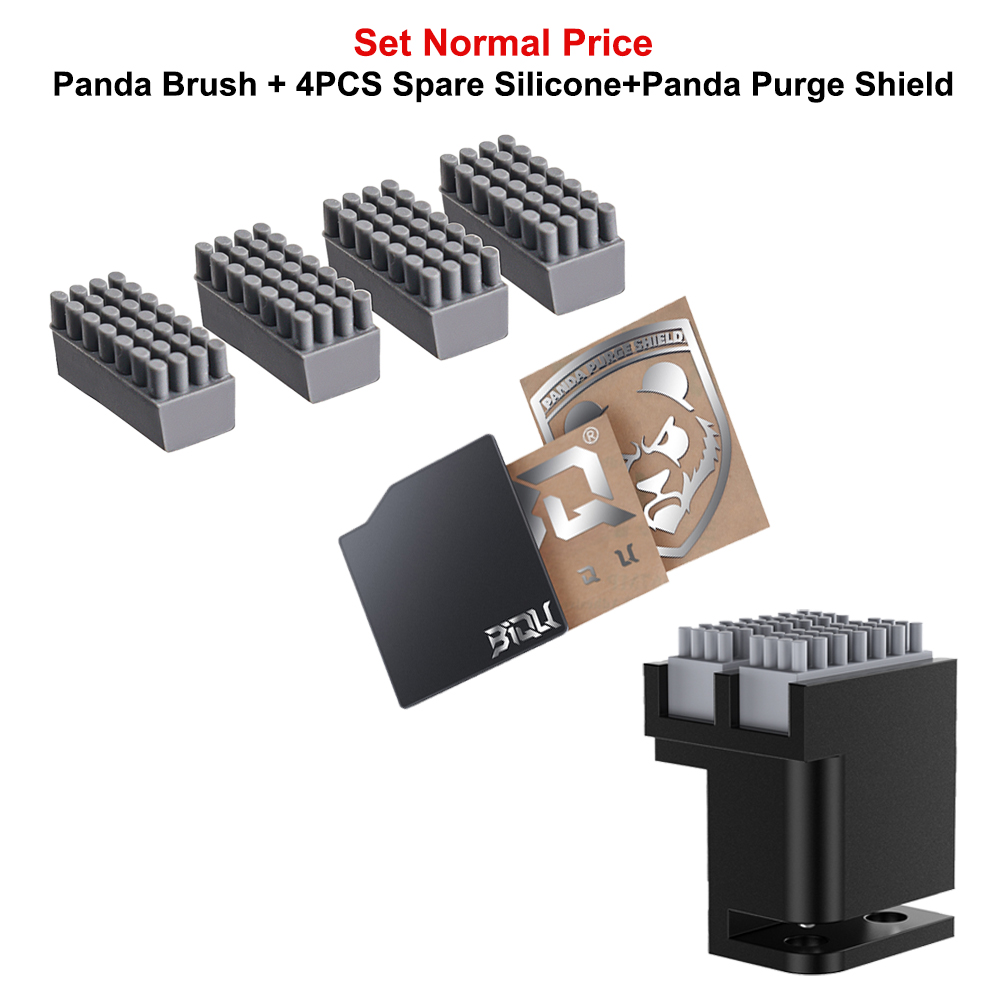 BIGTREETECH Panda Brush PX Multi-Material Reliability Upgrades Nozzles Wiper Hotend Cleaner 3D Printer Parts For Bambu Lab P1 X1: Yellow