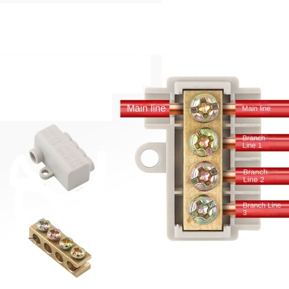 Terminal de cableado tipo T, Terminal de rama de alta potencia, conector de Cable rápido, Conector de caja de conexiones de Cable eléctrico duradero: Beige