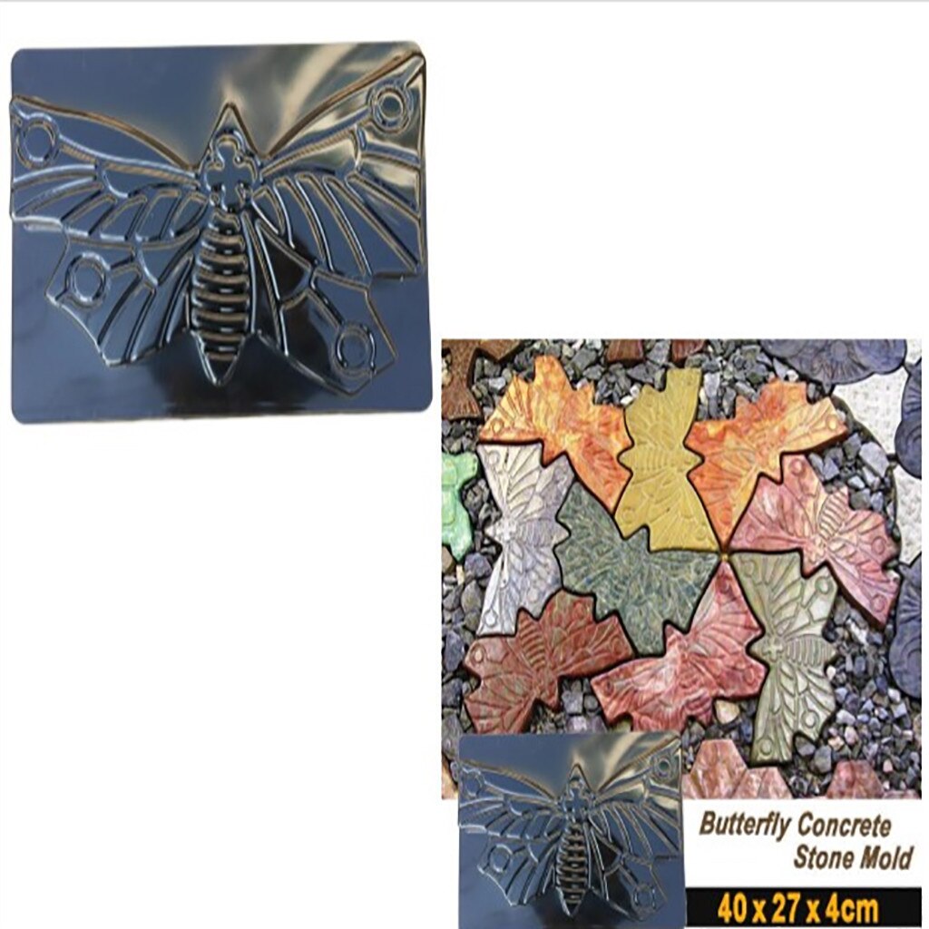 Papillon tortue chemin moule béton tremplin ciment ABS manuellement pavage moules route faisant outil pour cours jardin # jsw