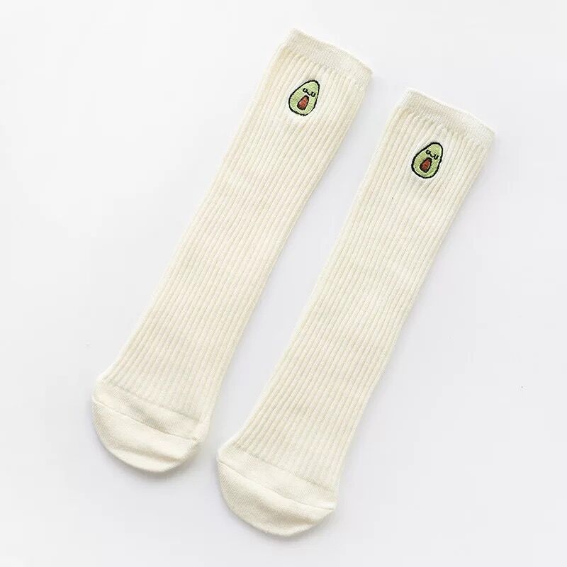 Leuke cartoon borduursokken voor kinderen, lente eenvoudige cartoon comfortabele kniekousen, warm voor kinderen