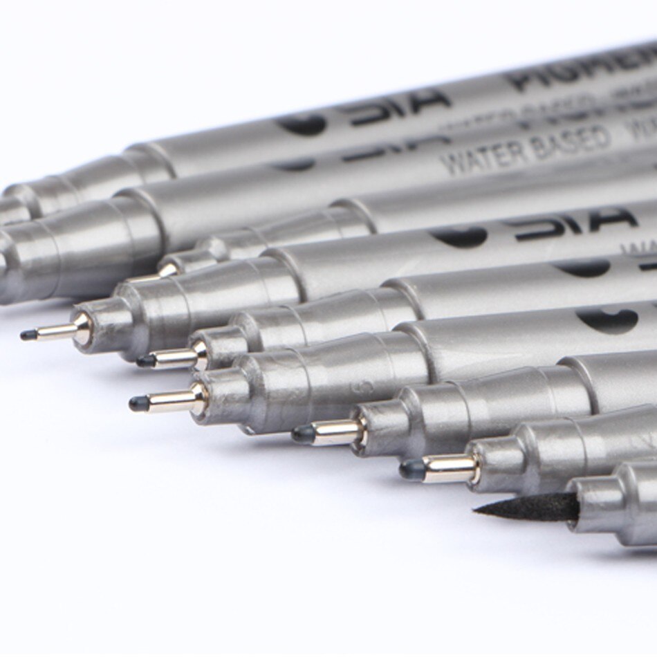 STA Waterdichte Vervagen Proof Micron Pen Liner Zwart Schets Water Marker Pen voor Manga Voor Tekening Handschrift Supply Briefpapier