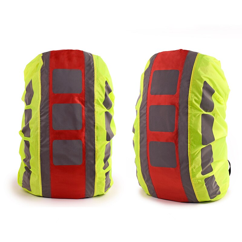 20-55L Waterproof Reflective Backpack Cover Camping Outdoor Cycling Rain Cover Hiking Cycling Bag Cover: Red L style 2