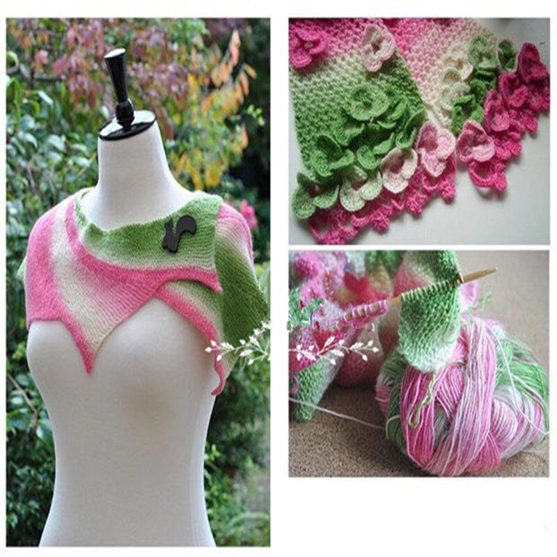 50G/Bal Kleurverloop Rainbow Wol Lijn Baby Wol Bal Breien Gehaakte Garen Ambacht Voor Naaien Diy doek Accessoires 2 Stuks