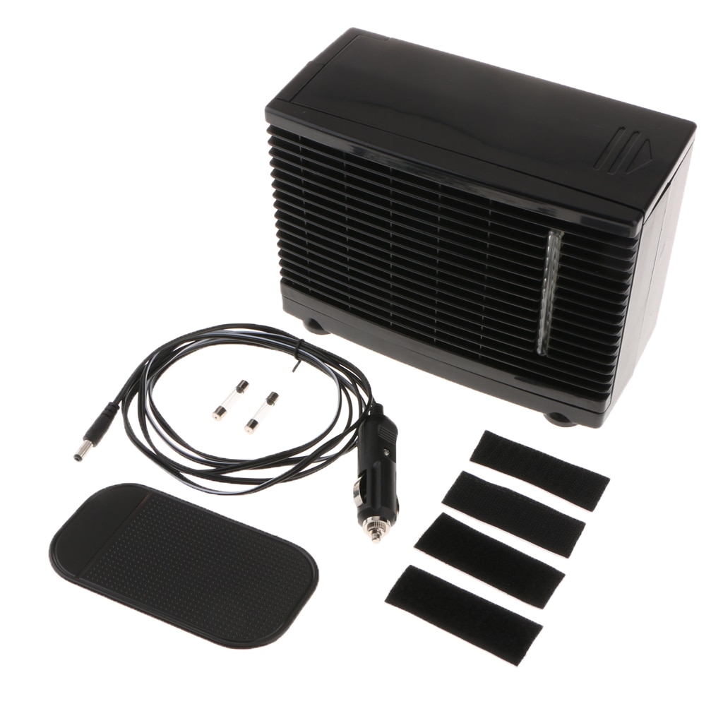 Portable 12V 60W Electric Car Cooling Fan Speed Adjustable Black