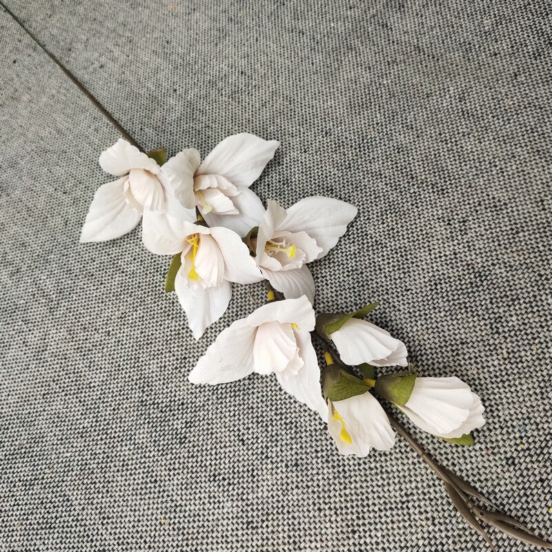 Jarown kunstig blomst gladiolus orkidé blomst silke enkelt blomster gren bryllup boligindretning gør-det-selv blomsterarrangement materialer: Jeg