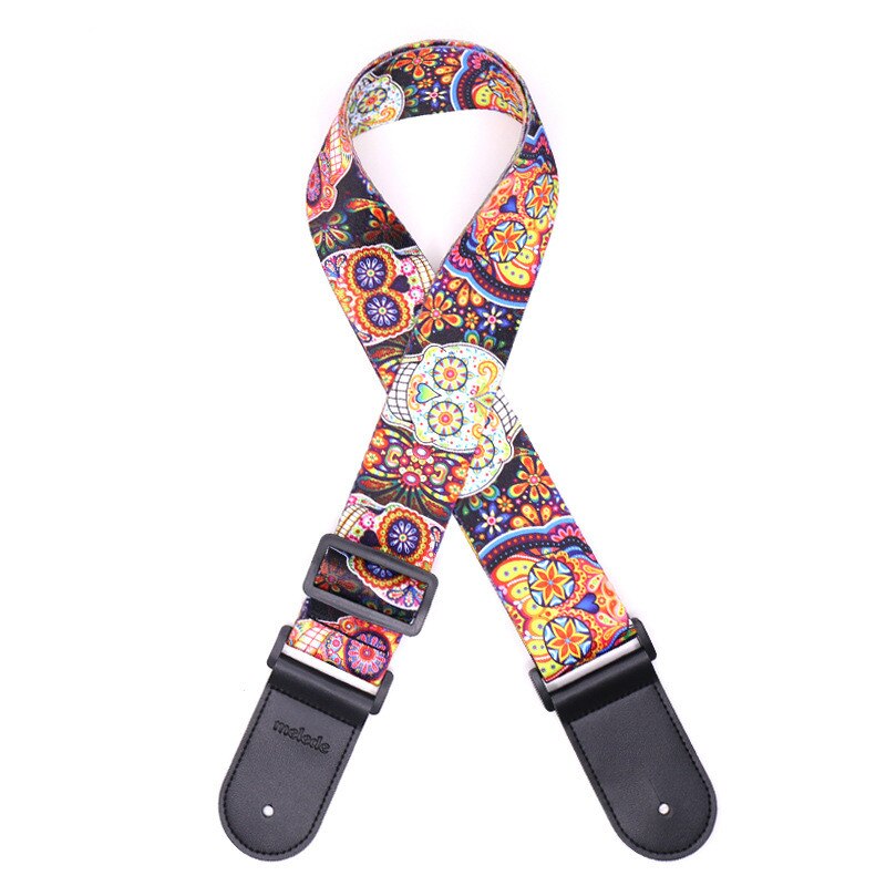Foreign Trade Electric Guitar Strap Rock Guitar Player Special Skull Color Cool Bass Strap 5*150CM: 4