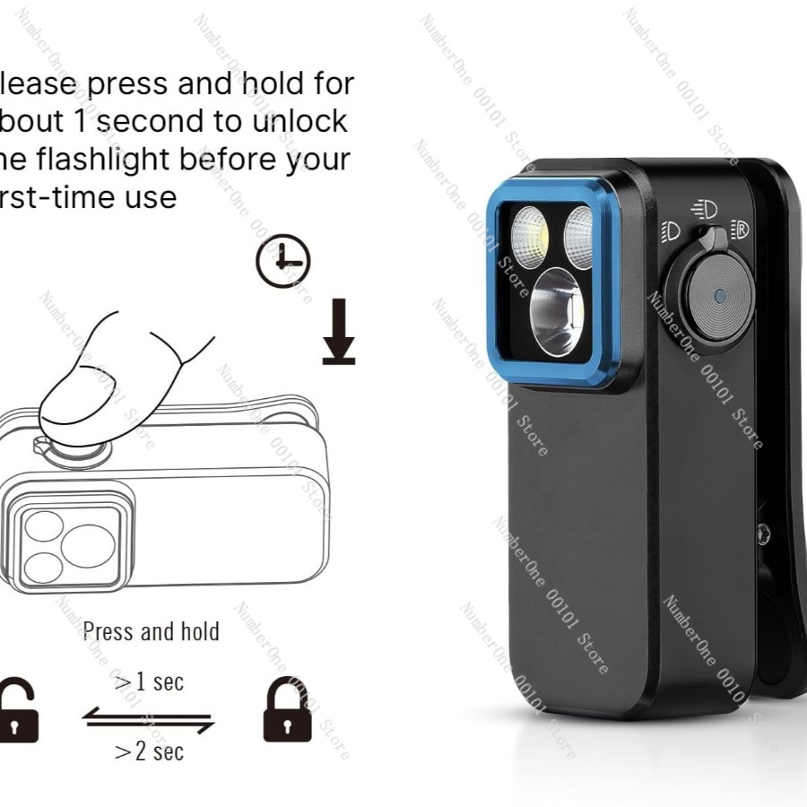 Flashlight Clip Light Clip Light Flash EDC Flashlight Outdoor