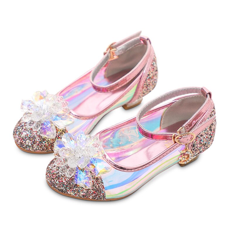Blume kinder Schuhe Neue Strand Prinzessin Mädchen Schuhe Kinder Glitter Kristall Hochzeit Party Schuhe Infantil Chaussure Enfant B976