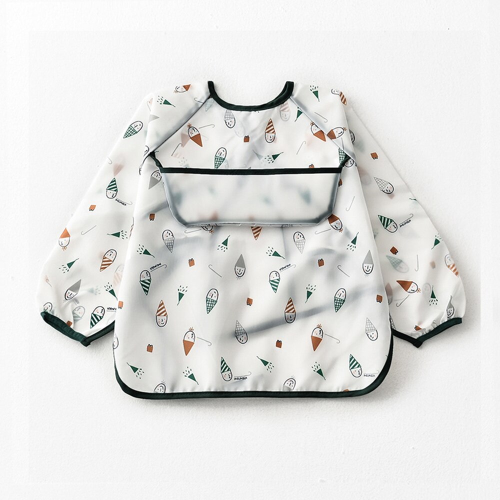 Schattige cartoon baby slabbers waterdichte kleurrijke baby slabbers met lange mouwen kinderen schort met lange mouwen overall voedingsslabbetjes: 5 / L 3-4y