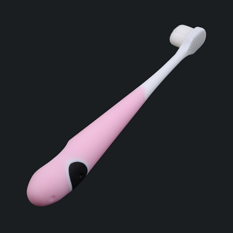 Baby Cute Soft-bristled Toothbrush for Children Teeth Cartoon Panda Training Toothbrushes Baby Dental Care Tooth Brush: pink