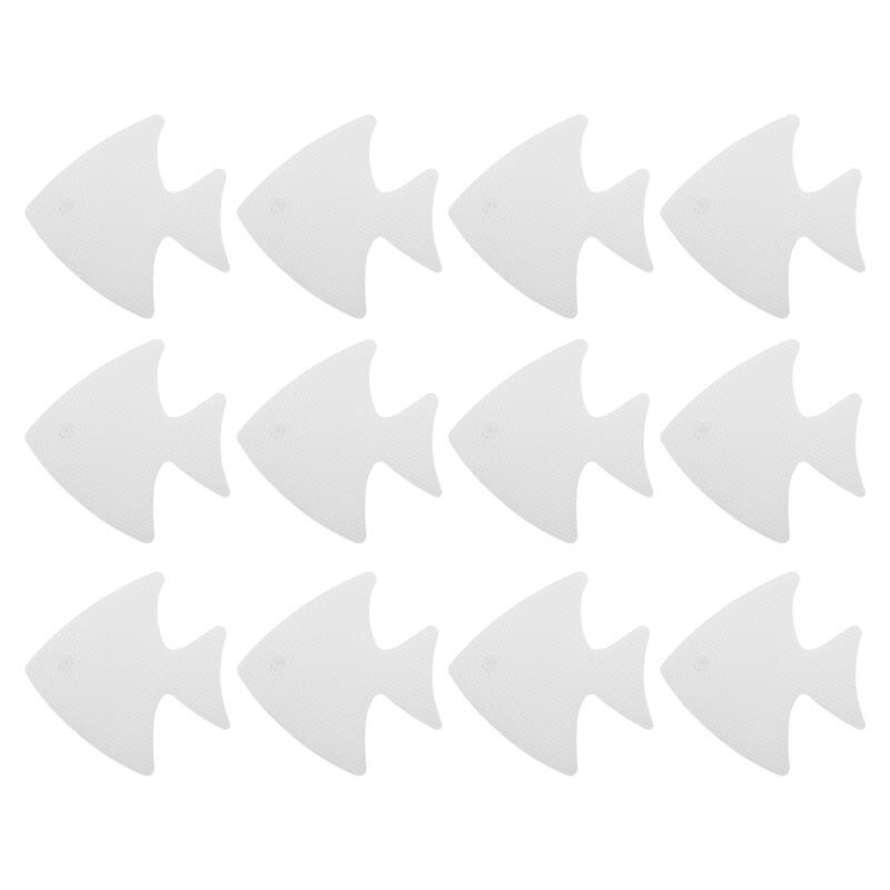 12Pcs Bad Anti-Slip Sticker Zwembad Vis Vormige Decoratieve Stickers Badkamer Vloeren Antislip Tape Badkamer Accessoires