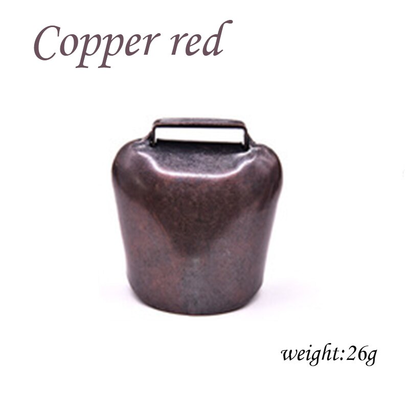 Cloches en métal pour bétail, 1 pièce, pour vache, cheval, mouton, prévention de la perte, fort, croustillant, étalé plus loin: Copper red small