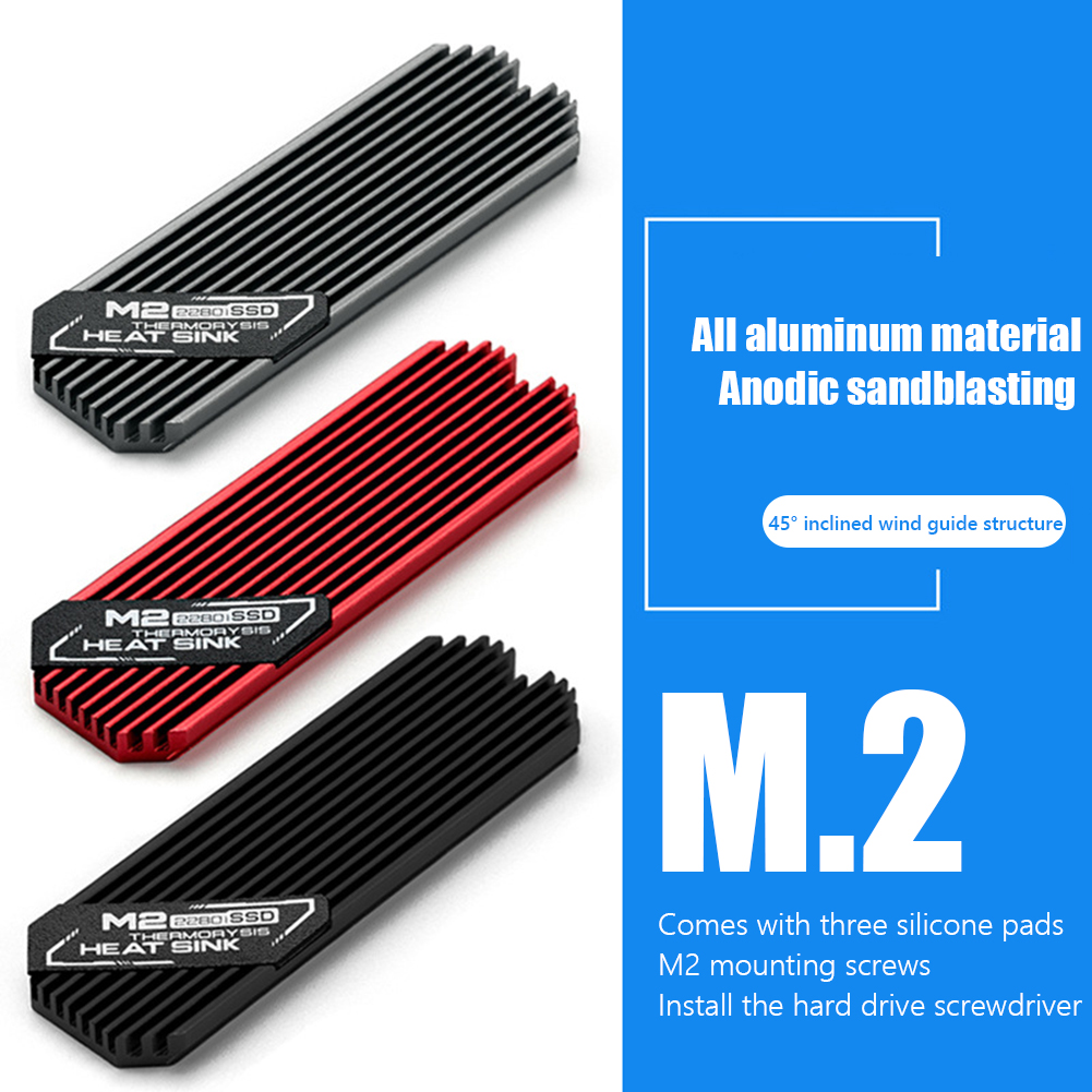 Ultra-Thin Aluminum Alloy M.2 Solid State Hard Drive Heat Radiator Cooling Thermal For Pcie 2280 Ssd Computer Components