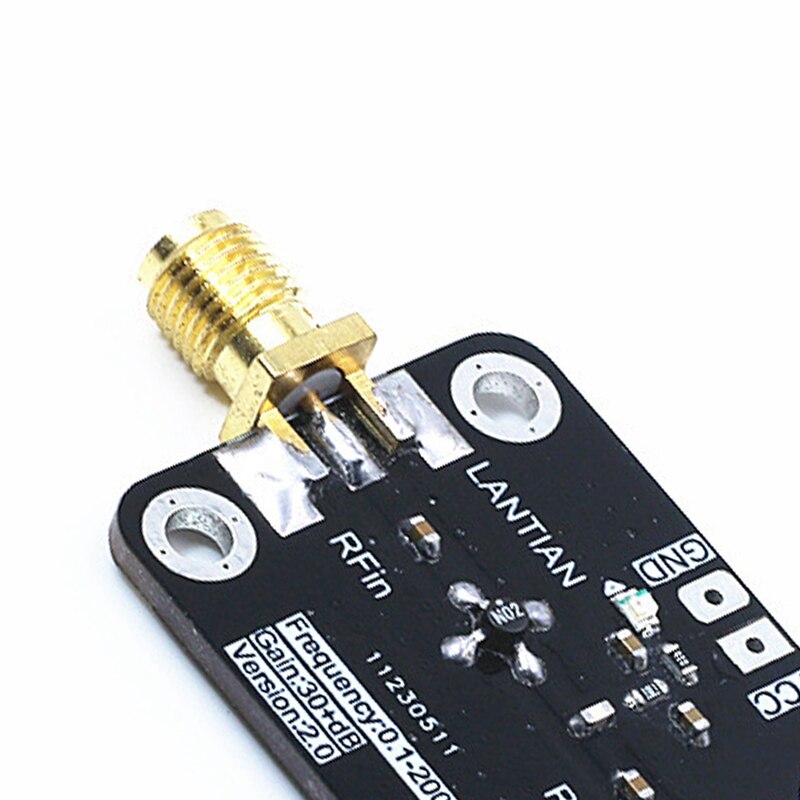 High Frequency RF Amplifier 0.1-2000MHz 30DB High Gain Module V2.0 System Impedance 50 Ohms