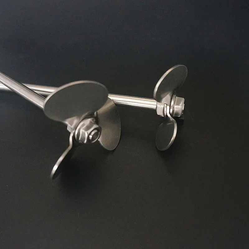 1 Stuks Lab Roestvrijstalen Drie-Blad Peddel Roerder Drie Mes, Roeren Dispersie Staaf Met Moer, Blad En Staaf Kiezen Separetly