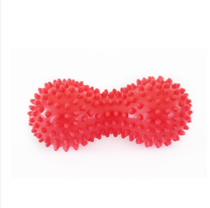 Bola de masaje Plantar Bola de masaje relajante músculo pelota para hacer ejercicio mano pie sensorial integración entrenamiento erizo Bola de masaje: Peanut Balls Red