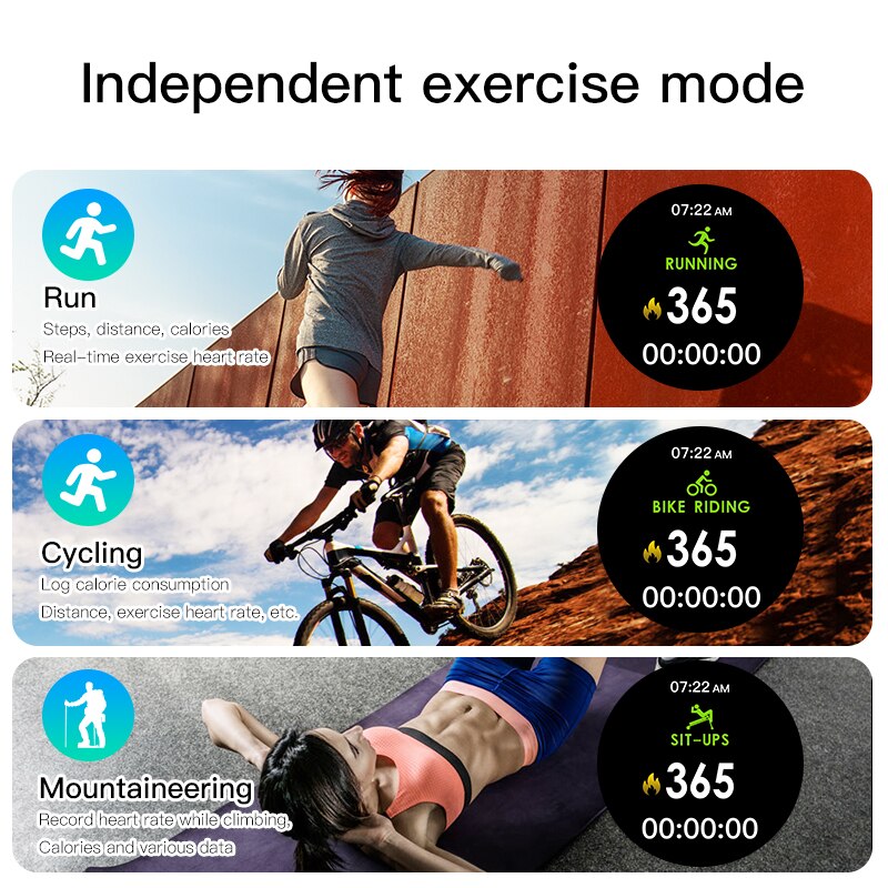 C10 slimme horloges, ronde hartslagmeter, bloeddrukmeter, sporthorloges, waterdichte bluetooth android smartwatch, fitnesstracker