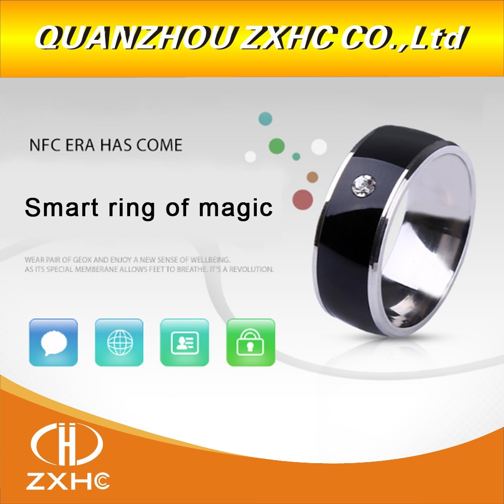 Titanium Material White or Black Waterproof Intelligent Magic Smart NFC Ring for Android NFC Phone