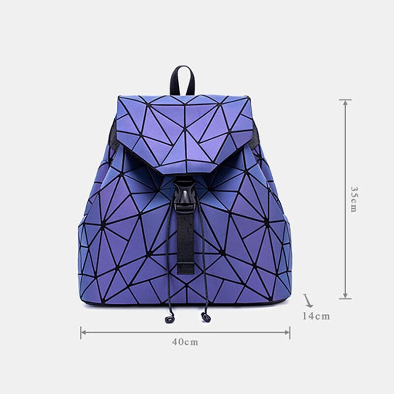 Vrouwen Rugzak School Holografische Dames Geometrische Lichtgevende Rugzak Schooltassen Voor Tienermeisjes Purse Mochila