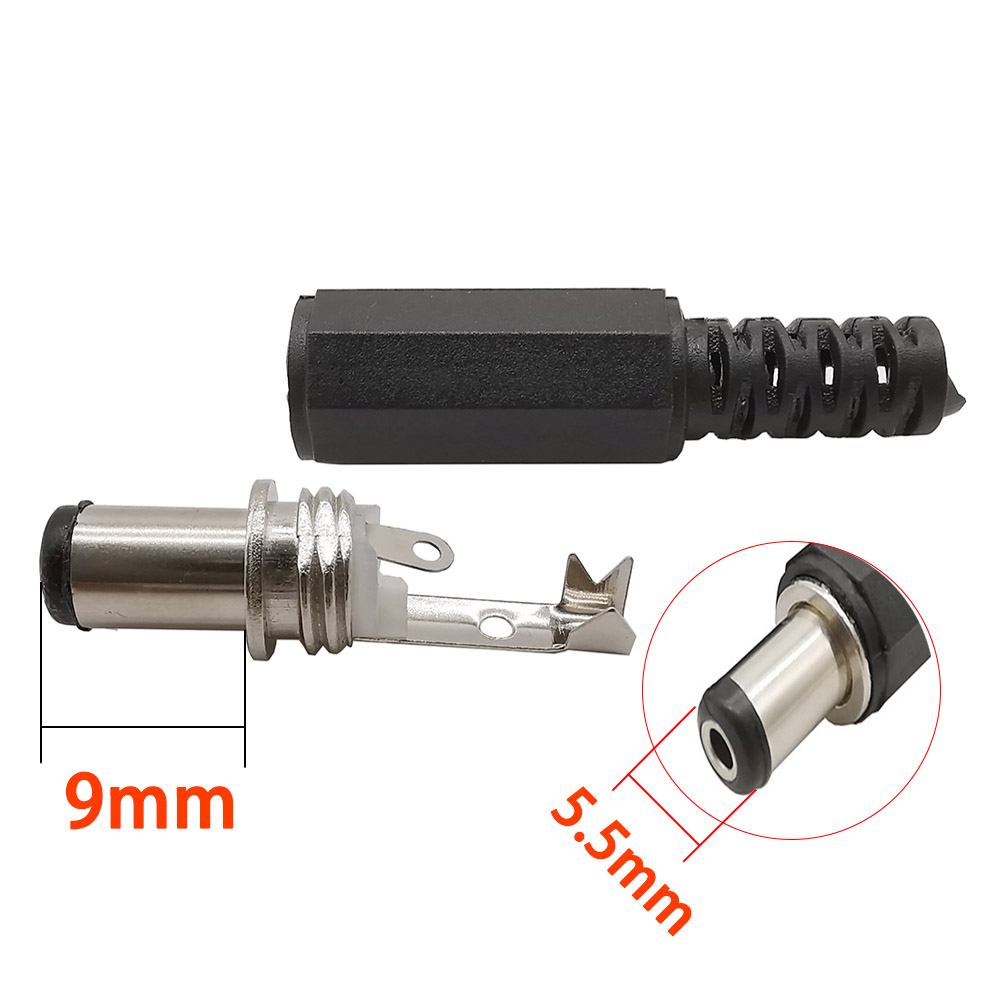 Enchufe de alimentación de CC, conector de cable de soldadura, 4,0/4,8*1,7mm, 3,5*1,3mm, 6,5*4,4mm, 5,5*2,1/2,5mm, adaptador de montaje, 10 unidades por lote