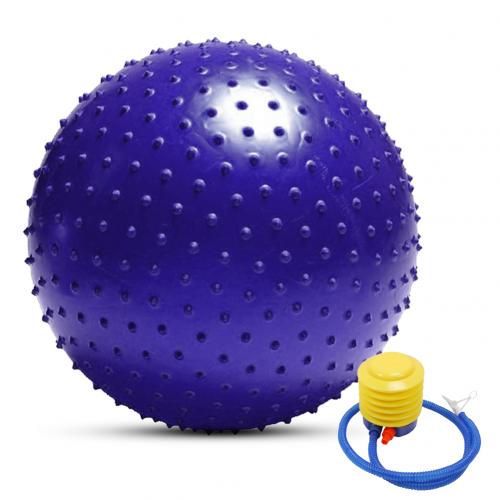 75cm Round Workout Fitness Massage Ball Inflatable Body Balance Pilates Yoga Ball with Pump Body Massage Relieve Pain: Purple
