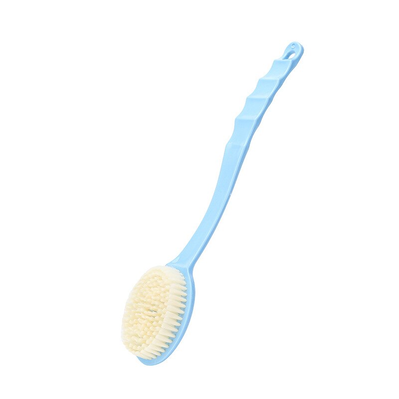 Long Handle Back Brush Body Scrubber Bath Shower Exfoliating Scrub Skin Massages Cleaning Shower Bathing Brush Tool: No bath ball Blue