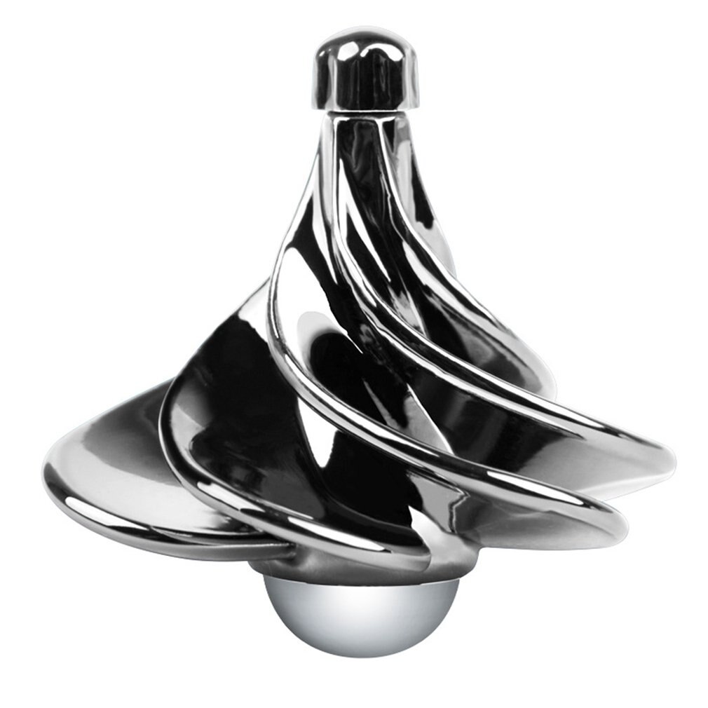 Toupie et doigt jouet roulant pour enfants vent coup tourner Fidget-Spinner éducatif pour les enfants: Silver