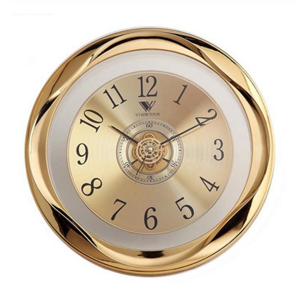For Hotel Study Room Office living room luxury Golden Wall Clock Modern European Style Quartz Wall Clocks home Deco