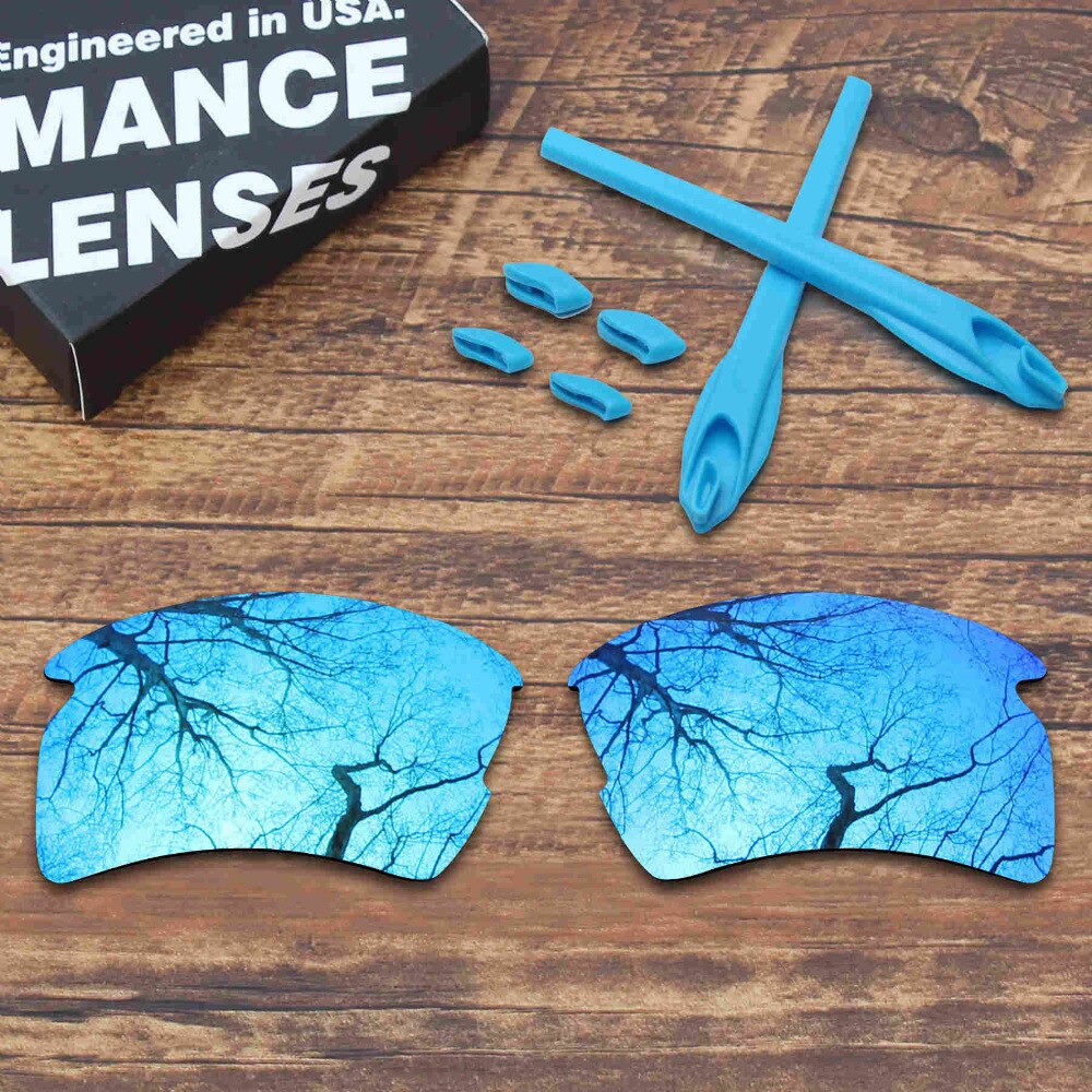 ToughAsNails Polarized Replacement Lenses & Sky Blue Rubber Kit for Oakley Flak 2.0 XL Sunglasses