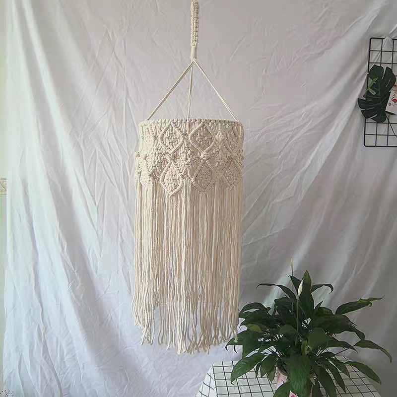 Main tissage abat-jour lustre marocain chambre lampe décorative tapisserie tenture murale macramé Boho hôtel décoration maison