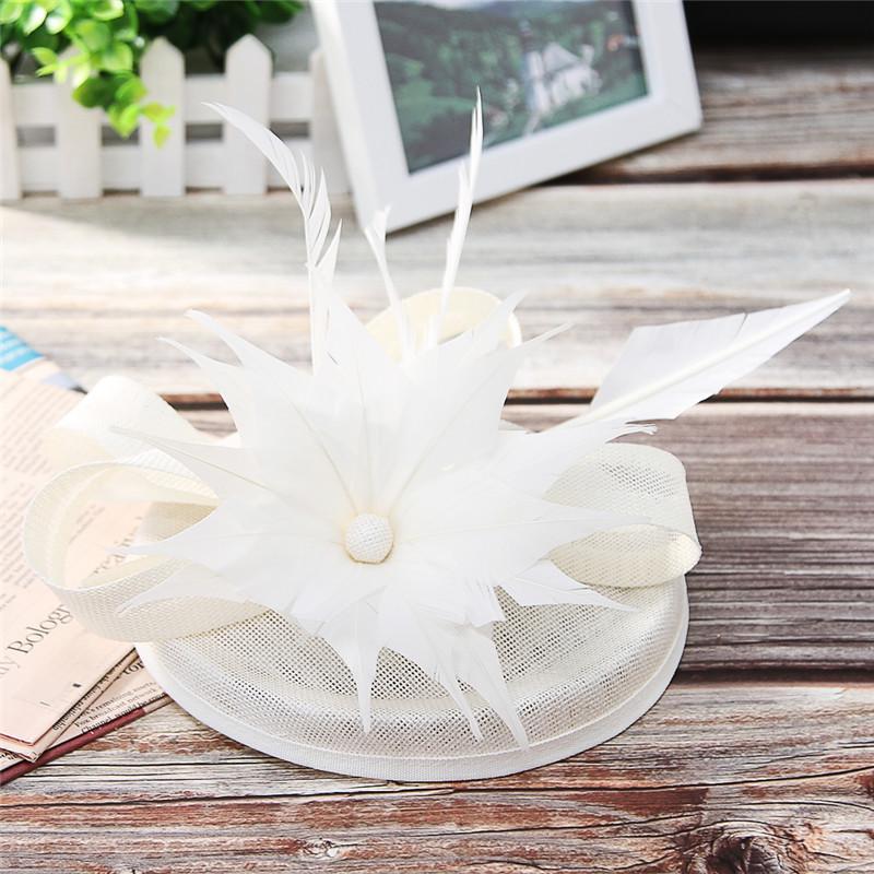 Sombrero de novia para , tocado de novia, tocado de boda, tocado, sombrero de boda al por mayor, sombrero de boda para mujer, pinza de cabeza, boda: Ivory