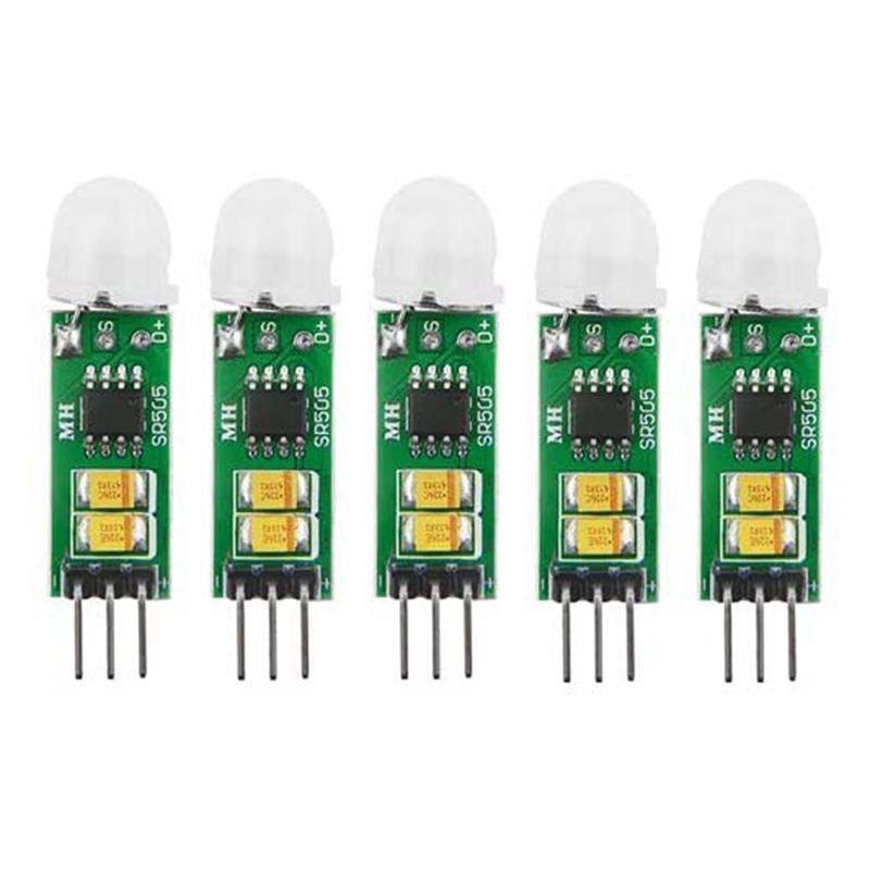 5Pcs HC-SR505 Micro-Body Sensing Module PIR Motion Detector Switch Module High Efficiency Digital Measurement: Default Title
