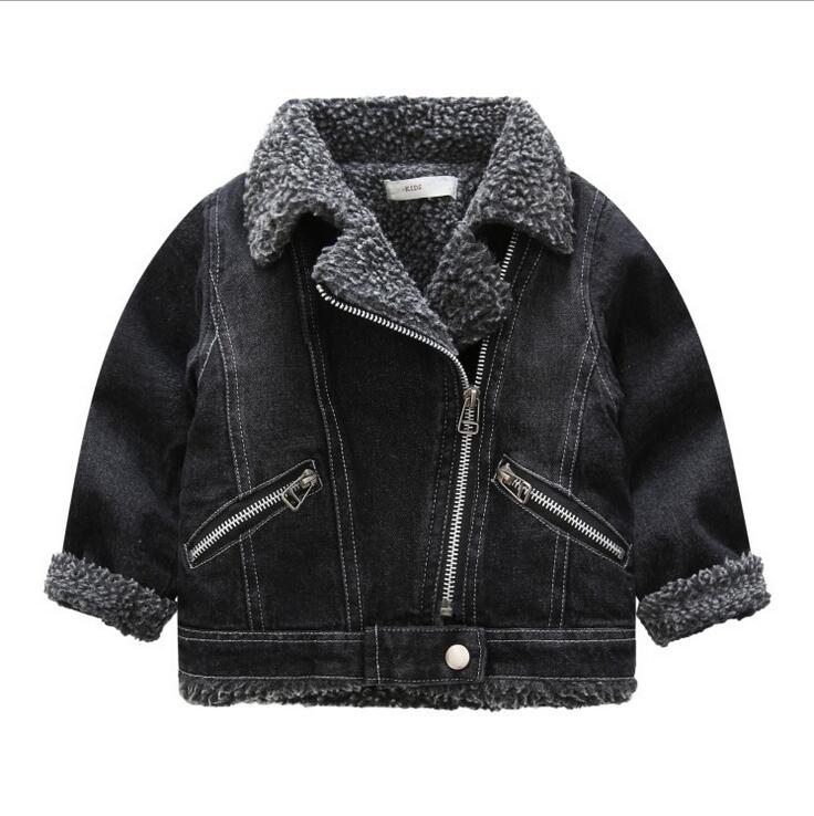 Emmababy Lente Herfst Kinderen Motorfiets 3-7 Jaar Warm Rits Meisjes Jas Cool