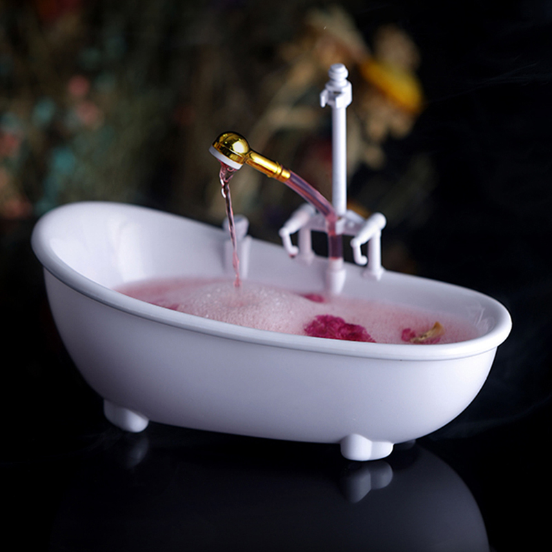 Vaso de vidrio con forma de bañera para cóctel, recipiente con PULVERIZADOR DE AGUA eléctrico para vino, vasos de bebida de zumo DIY, 300ML