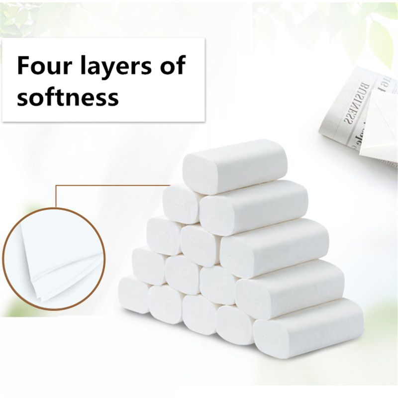 12 Rolls Clouds Toilet Paper Ultra Soft Roll Paper Toilet Roll Tissue Roll 4Ply Hand Towels Paper Towels Tissue