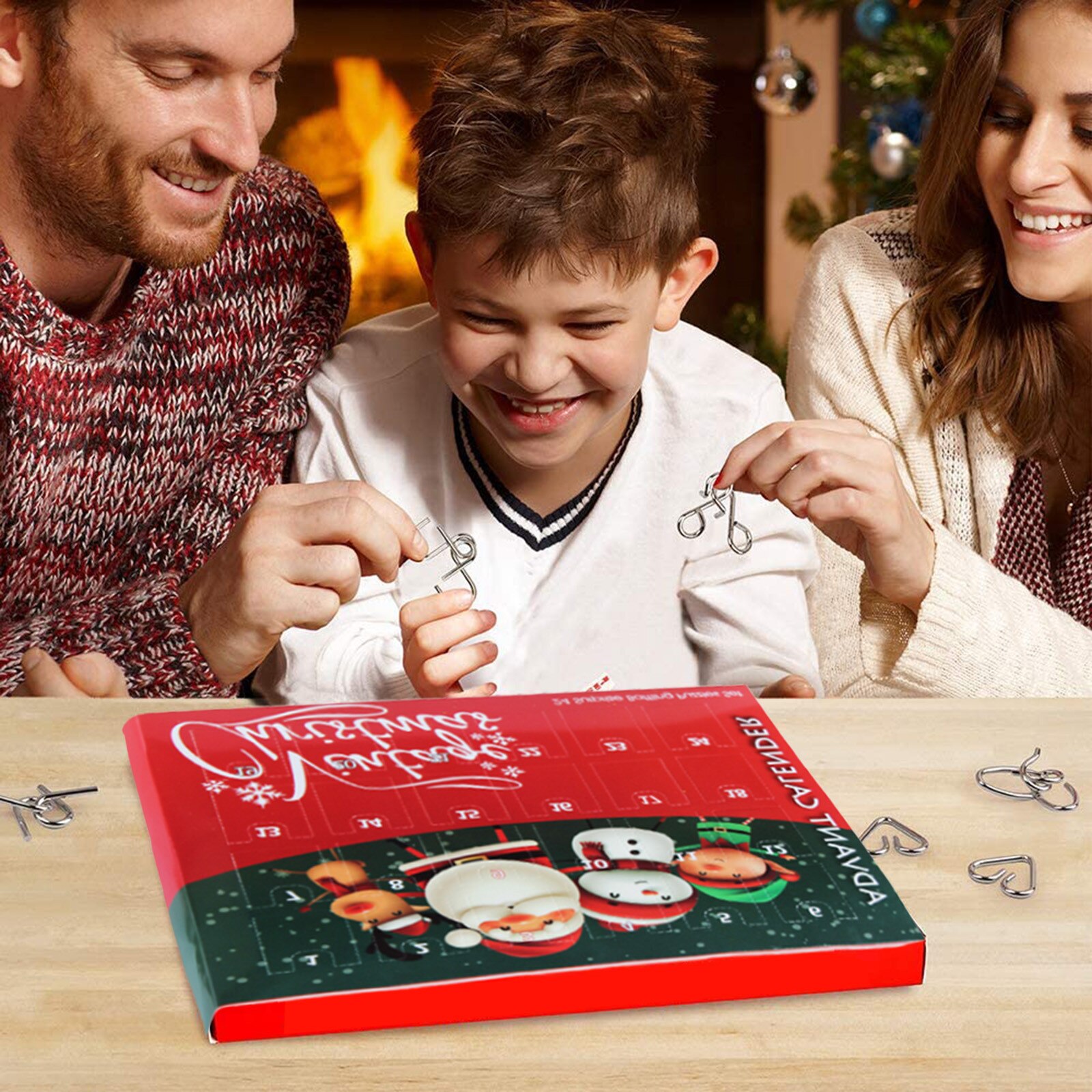 24pcs Advent Calendar Girls Christmas Charms Diy Bracelet Necklace Countdown Calendar Kids Teenager#g30