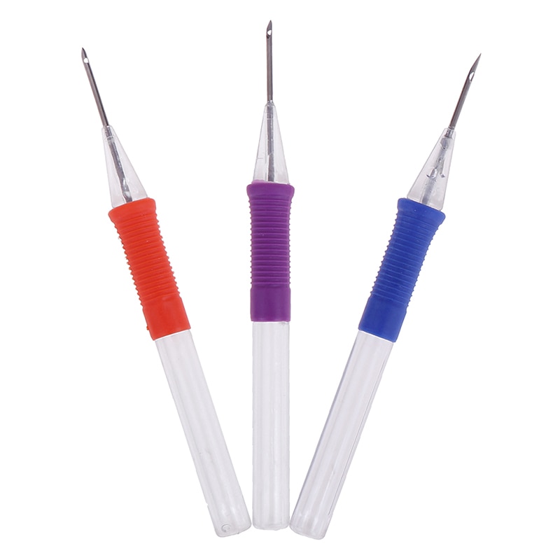 DIY Hand Embroidery Pen Practical ABS Plastic DIY Crafts Magic Embroidery Pen Set Punch Needle Sewing Acc