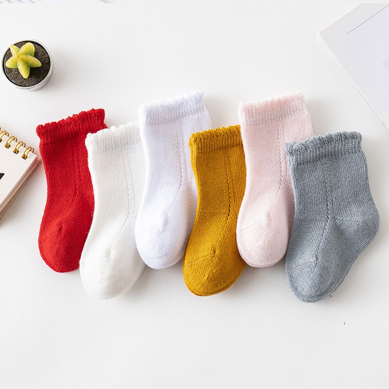 Zomer Mesh Baby Meisjes Jongens Sokken Effen Kleur Babysokjes Ademend Baby Peuter Pasgeboren Meisjes Sokken