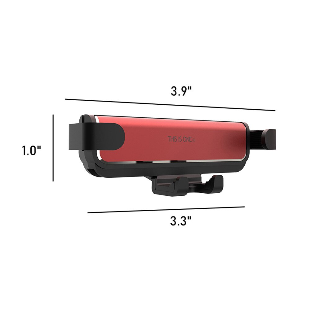 Zwaartekracht auto telefoonhouder telefoonstandaard in auto ventilatierooster telefoon grip standaard ondersteuning smartphone voor iphone xiaomi huawei: Rood