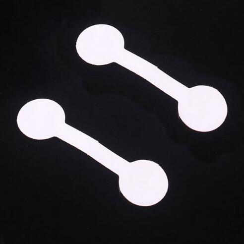 100 pz/lotto carta bianca gioielli anello adesivi Display etichette per imballaggio etichette 6x1.2cm rettangolo adesivo di carta per anelli: Round White
