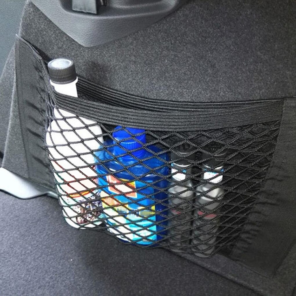Sterke elastische auto mesh netto zak tussen auto organizer opbergtas bagagehouder zak voor auto styling