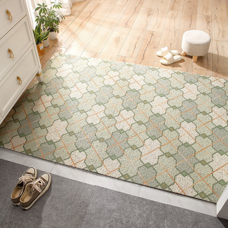 Alfombras de bienvenida de Pvc, felpudos nórdicos, antideslizantes, para el Hogar, baño, sala de estar, puerta de entrada: style 4 / 45cmx75cm
