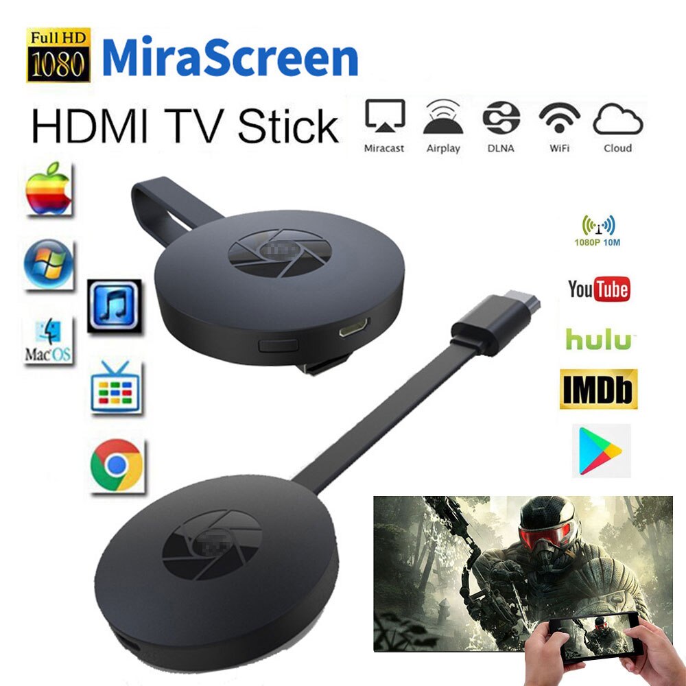 Miracast Android Tv Stok Mirascreen Wifi Tv Dongle Ontvanger 1080P Display Dlna Airplay Media Streamer Adapter