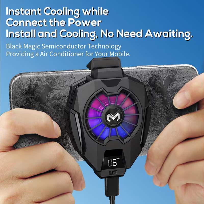 MEMO Mobile Phone Cooler DL05 Cooling Fan Radiator For iPhone Back Clamp Gaming Cooler System Smartphones Tablets Cool Heat Sink