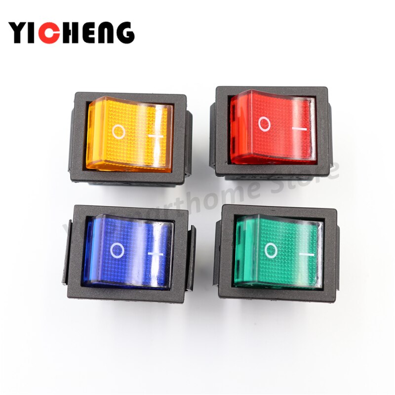 4Pcs 12V 220V switch KCD4 boat-shaped rocker power button 250V on-0ff With light Tumbler boat