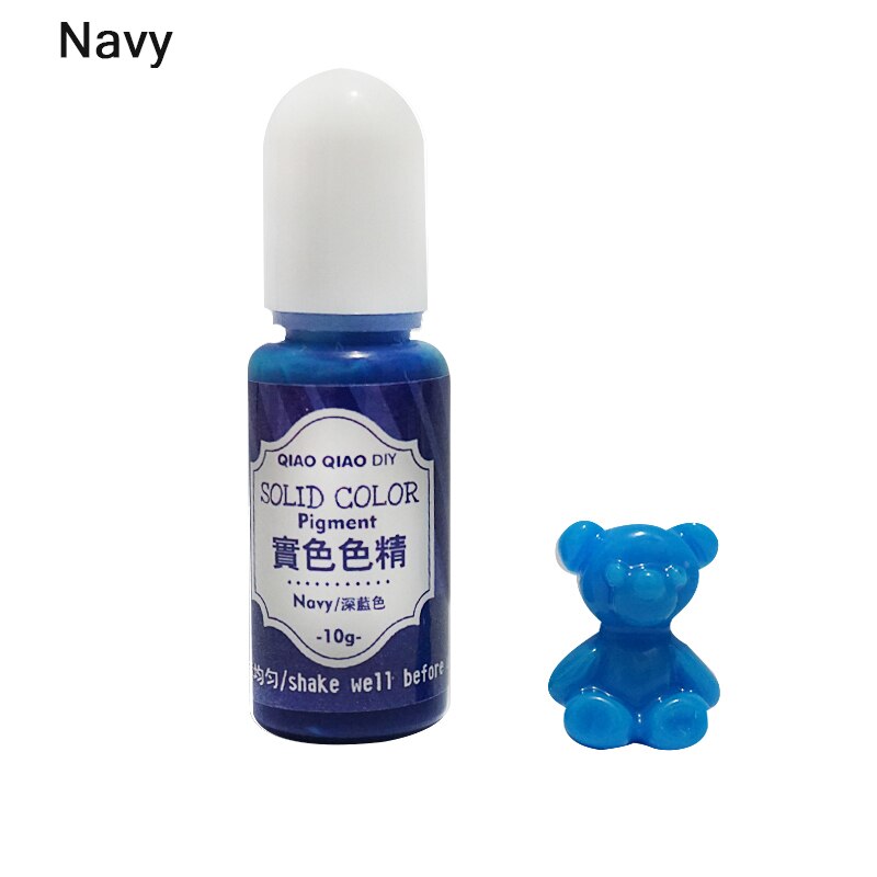 UV Resin Pigment Polish Solid Glue for Silicone Mold Jewelry Making DIY Handmade Crafts 18 Colors DOD886: dark blue