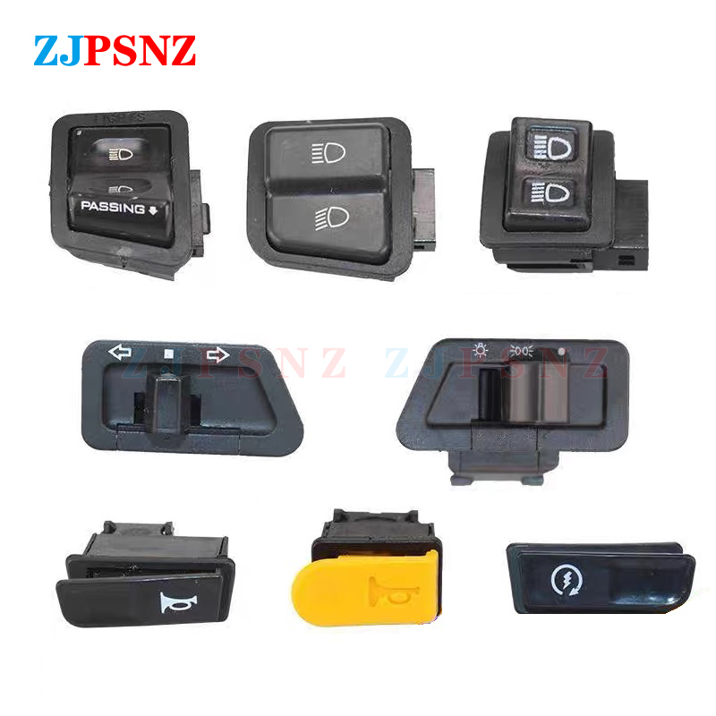 Botón de interruptores para motocicleta, bocina, señal de giro, luz alta y baja, botón de arranque eléctrico, interruptores universales para bicicleta eléctrica de 125cc y 150cc