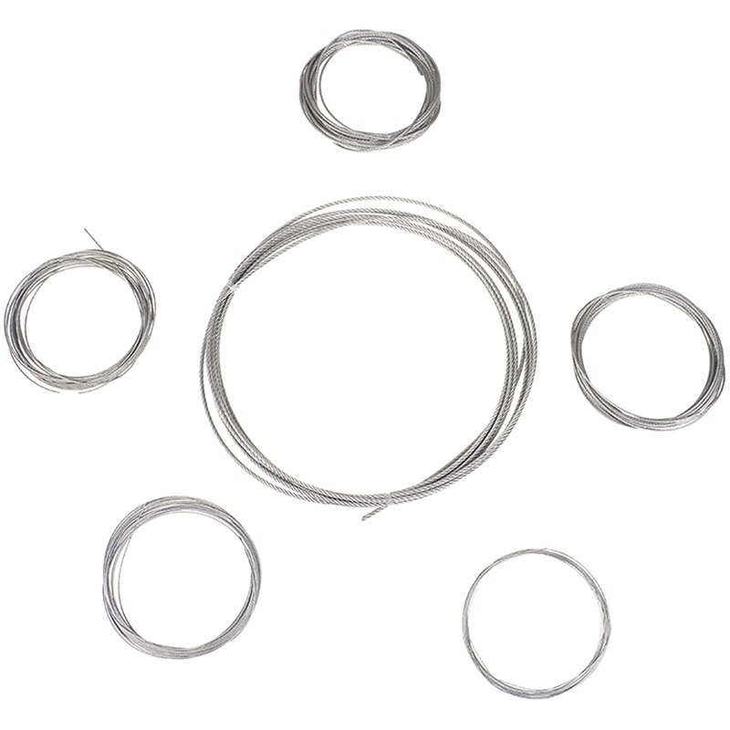 Pehmeä 5m 304 ruostumaton teräs pehmeä köysi kalastus nostokaapeli pyykkinaru 7*7 rakenne halkaisija 0.5mm 1 mm 1.2 mm 1.5 mm 2 mm 3.0mm