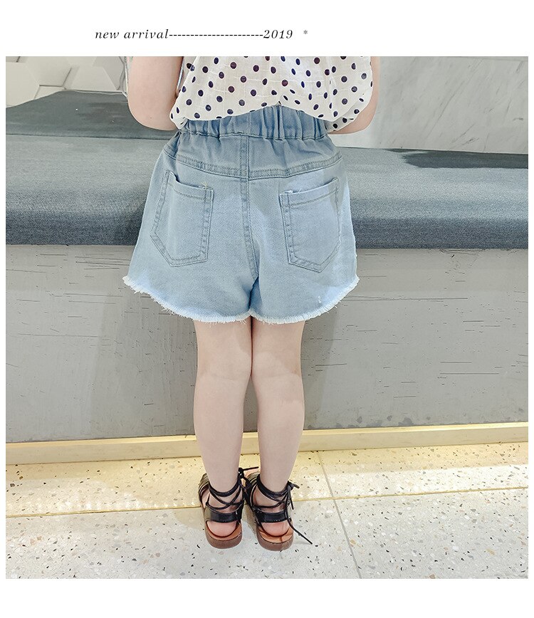 2020 estate nuove ragazze dei capretti del merletto selvaggio shorts in denim del bambino girl etero sveglio nizza shorts in denim morbido